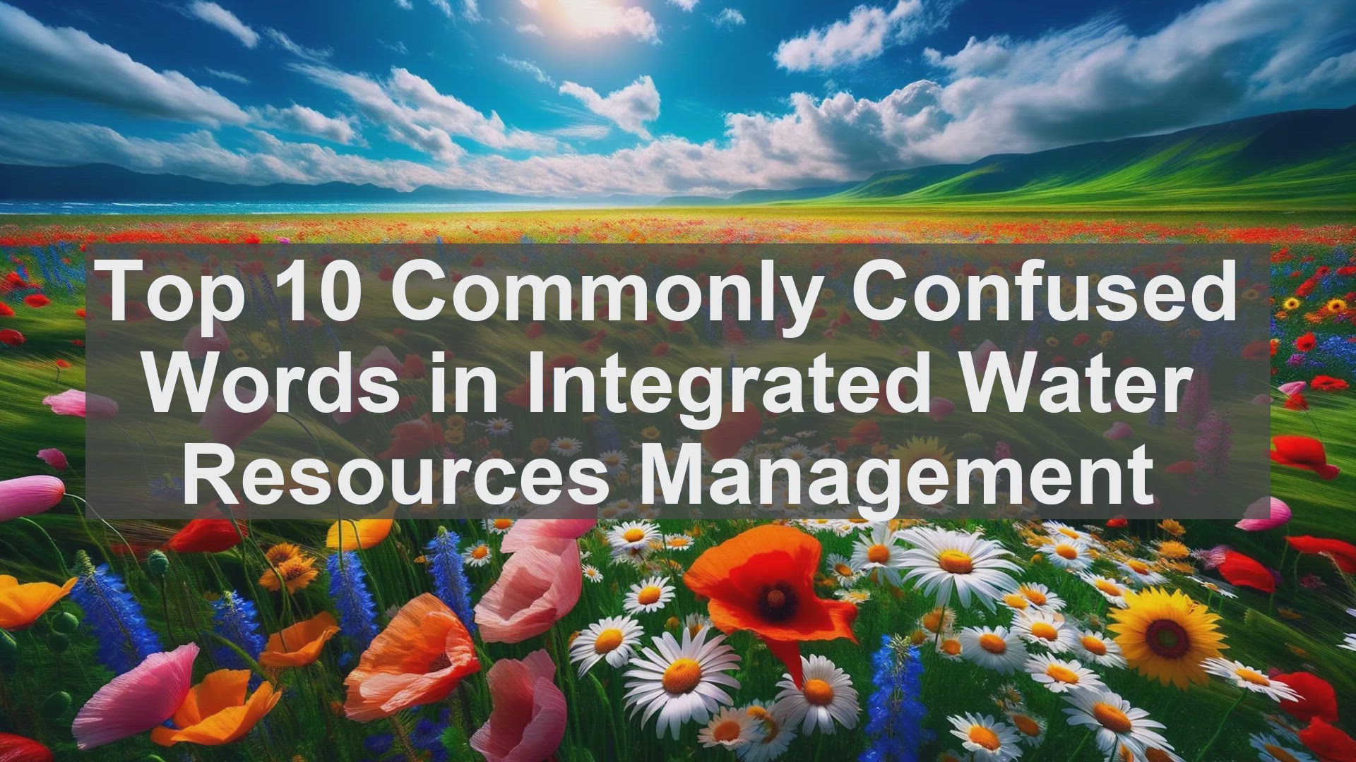 'Video thumbnail for Top 10 Commonly Confused Words in Integrated Water Resources Management'