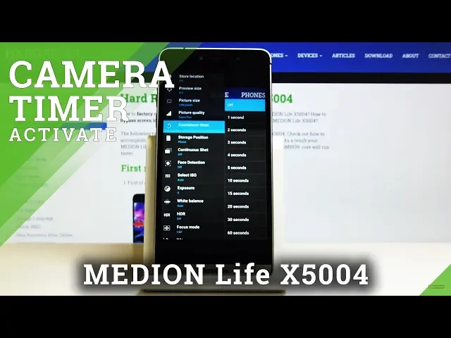 Video thumbnail for How to Set Up Camera Timer in MEDION Life X5004 – Camera Options