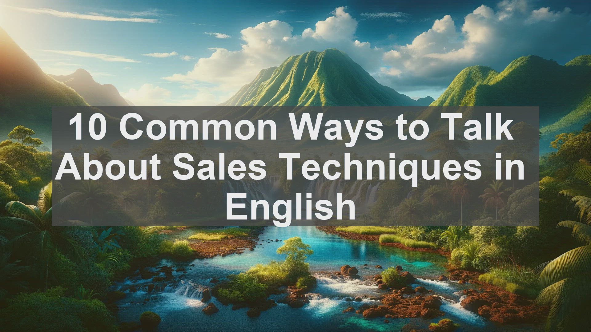 'Video thumbnail for 10 Common Ways to Talk About Sales Techniques in English '