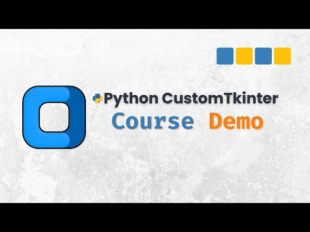 Video thumbnail for Python GUI with CustomTkinter – Build a Beautiful Modern Apps with Python