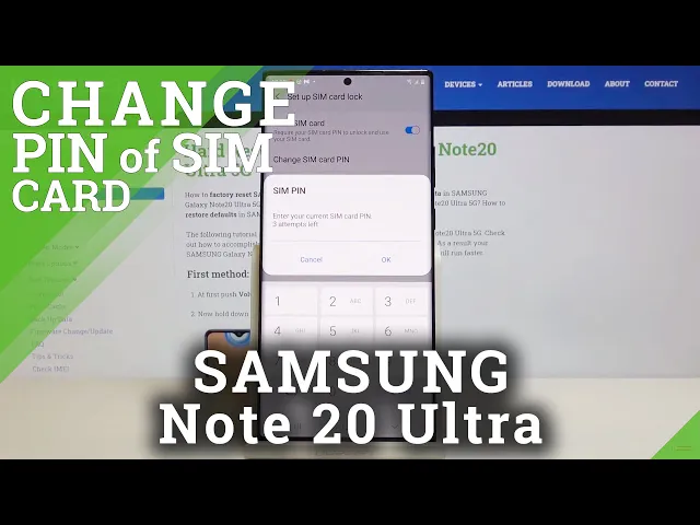 Video thumbnail for How to Change SIM PIN Code in SAMSUNG Galaxy Note 20 Ultra – Add SIM Lock