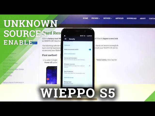 Video thumbnail for How to Allow Unknown Sources on WIEPPO S5? - Install Unknown Apps