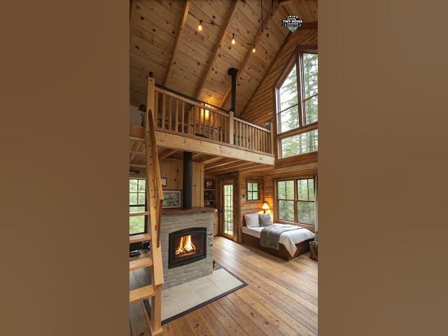 Curated visual reference: Visual Reference: Cozy Rustic Cabin Tour With Loft Fireplace