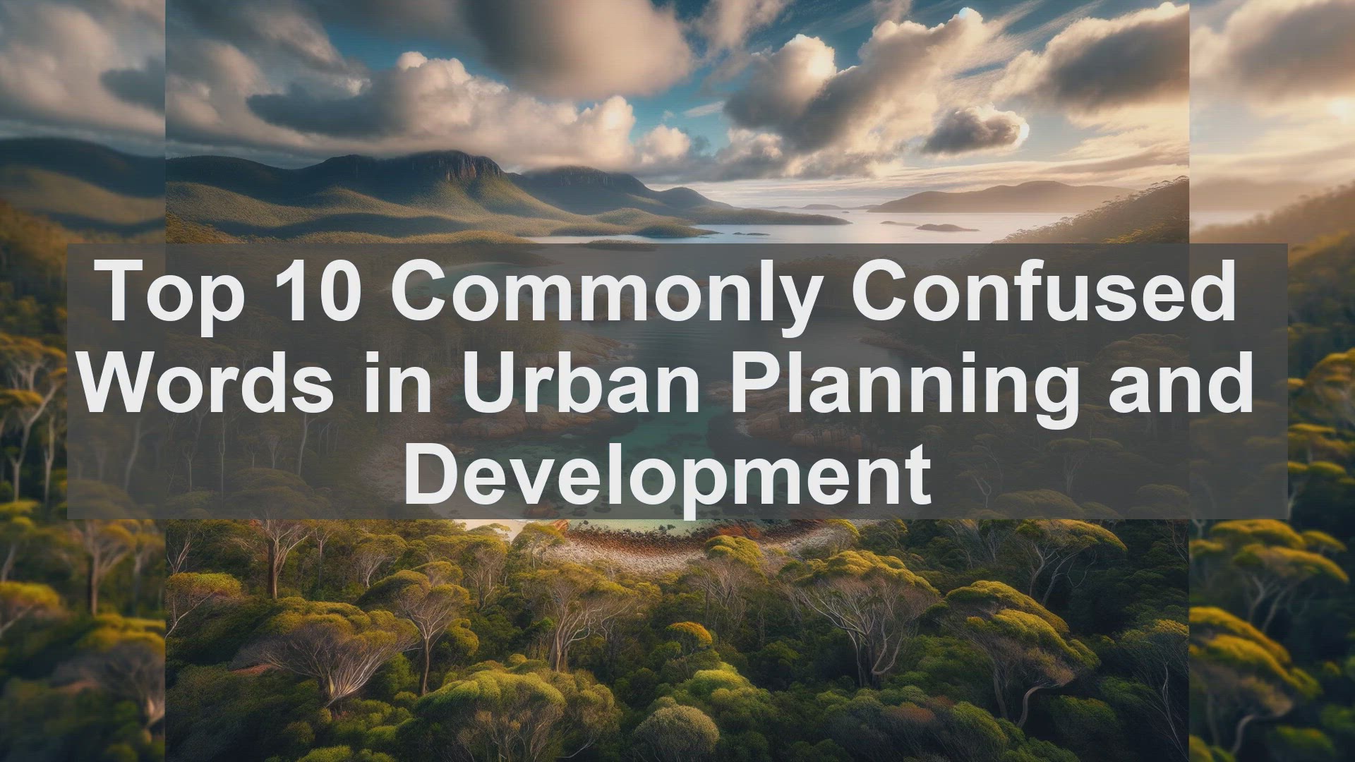 'Video thumbnail for Top 10 Commonly Confused Words in Urban Planning and Development'