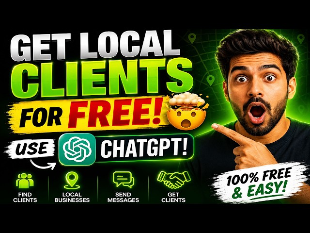 Video thumbnail for How to Find Local Business Clients for FREE Using ChatGPT