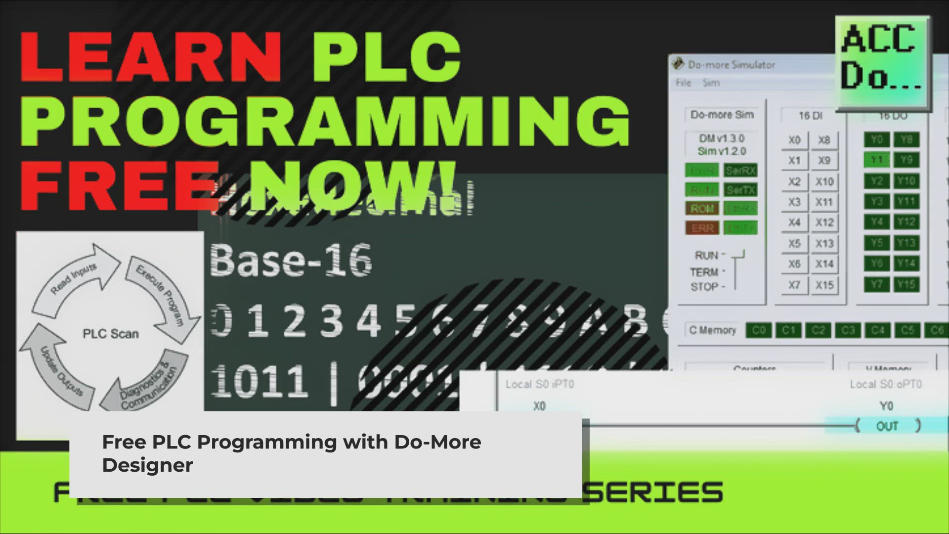 'Video thumbnail for Free PLC Programming: Learn with Do-More Designer Simulator'