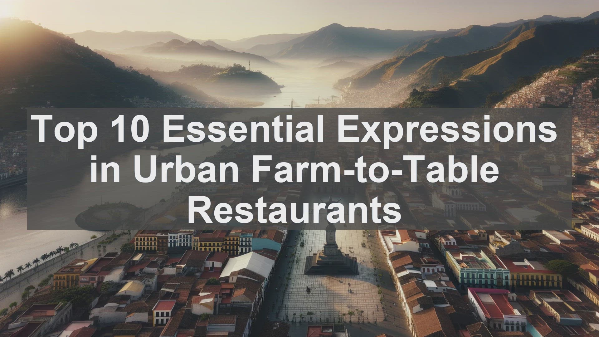 'Video thumbnail for Top 10 Essential Expressions in Urban FarmtoTable Restaurants'