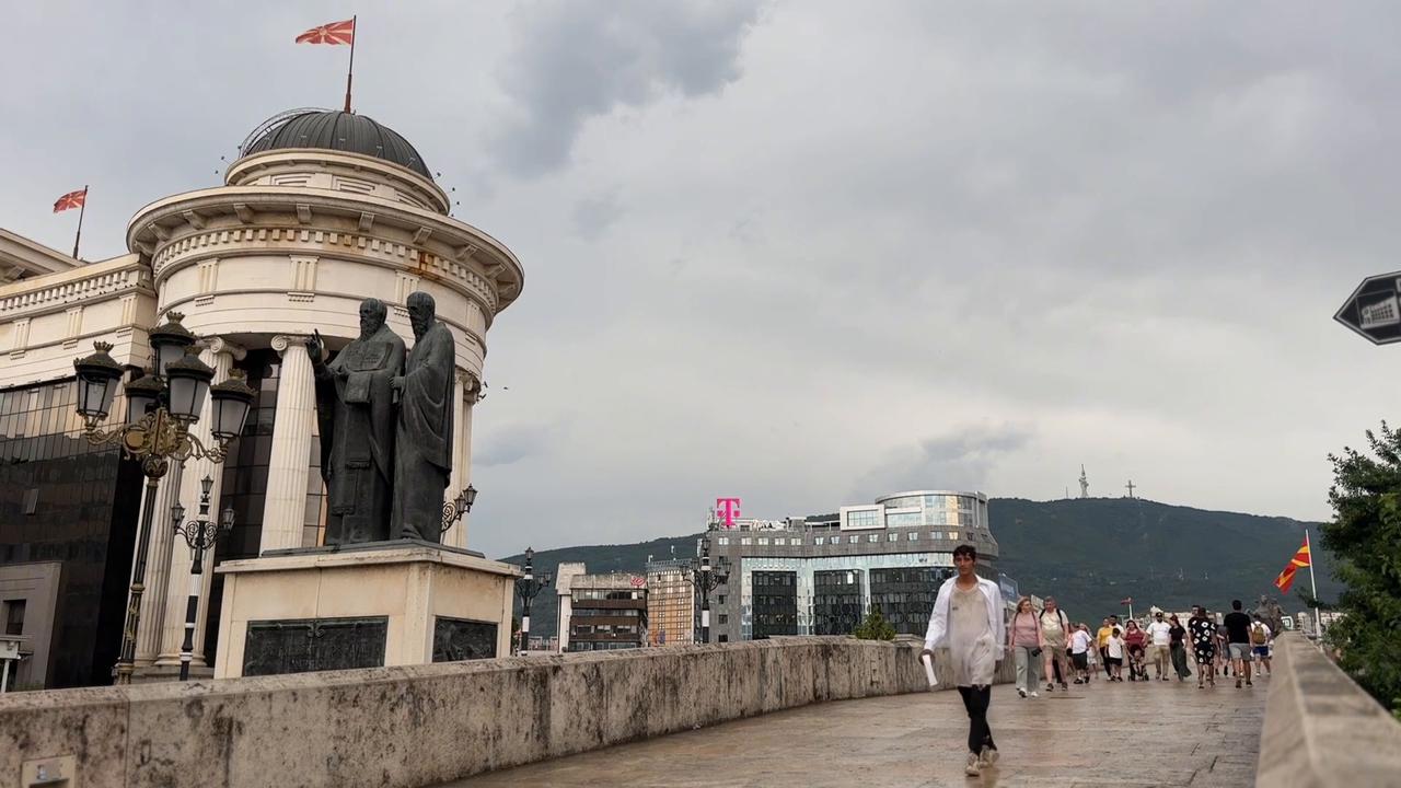 Video thumbnail for North Macedonia: Heavy rain hits North Macedonia’s capital Skopje.