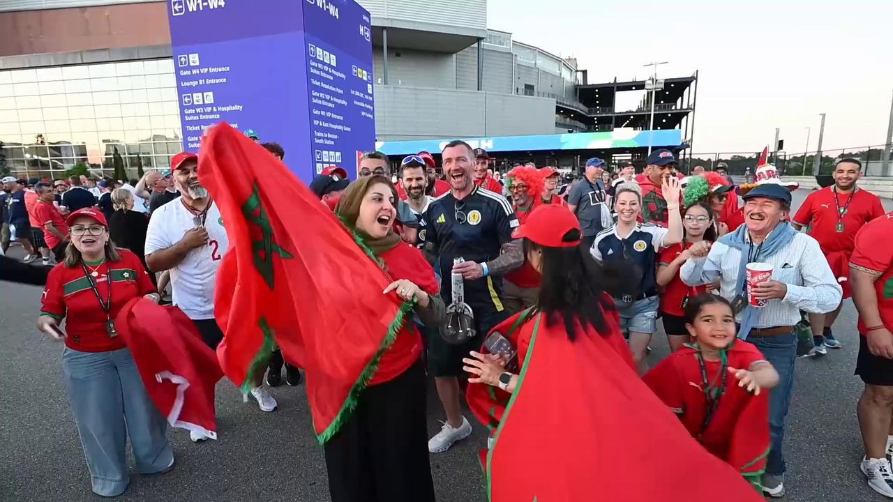 Video thumbnail for US: Morocco defeats Scotland 1-0 to move into World Cup knockout stage.
