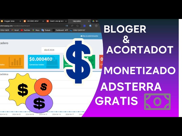 Video thumbnail for MONETIZAR BLOGGER Y CREAR ACORTADOR TOTAL MENTE GRATIS | ADSTERRA