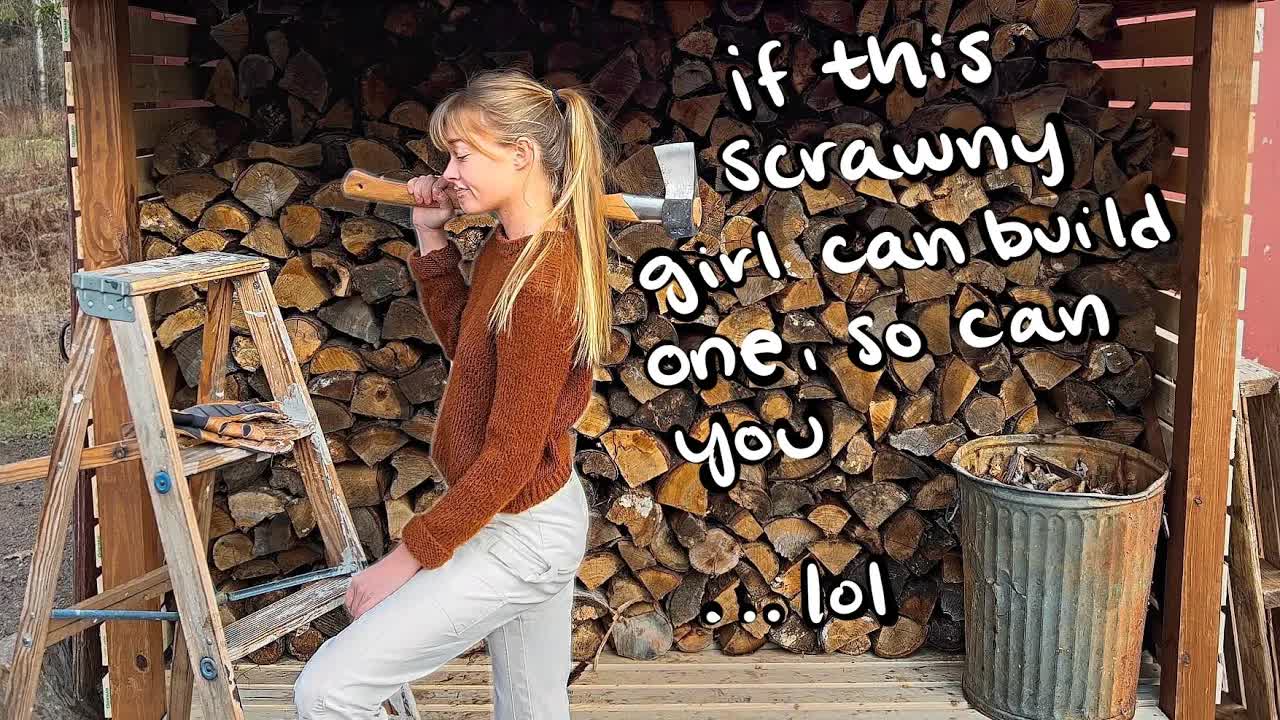 Video thumbnail for A Quick and Dirty Wood Shed Build | alone at my homestead