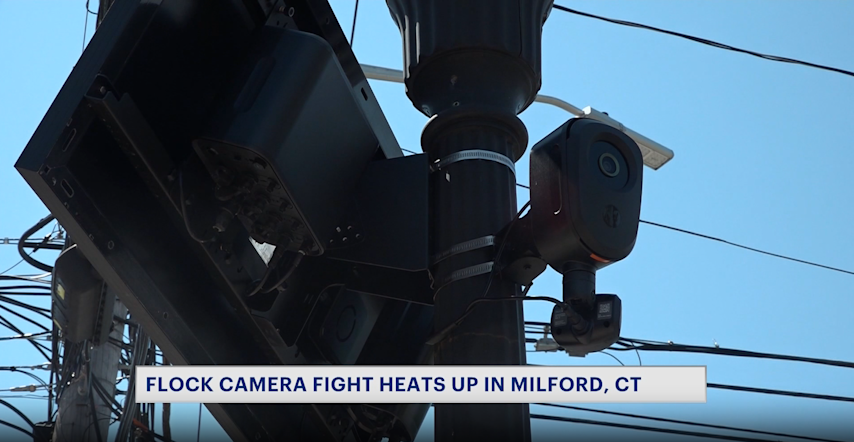 Video thumbnail for 'Feels unconstitutional.' Flock camera fight heats up in Milford as Gov. Lamont calls for pause