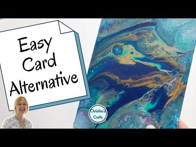 Video thumbnail for Super Easy, Inexpensive, Acrylic Paint Pour Greeting card Alternatives