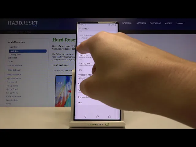 Video thumbnail for How to Activate Audio Control in LG Wing – Access Camera Settings