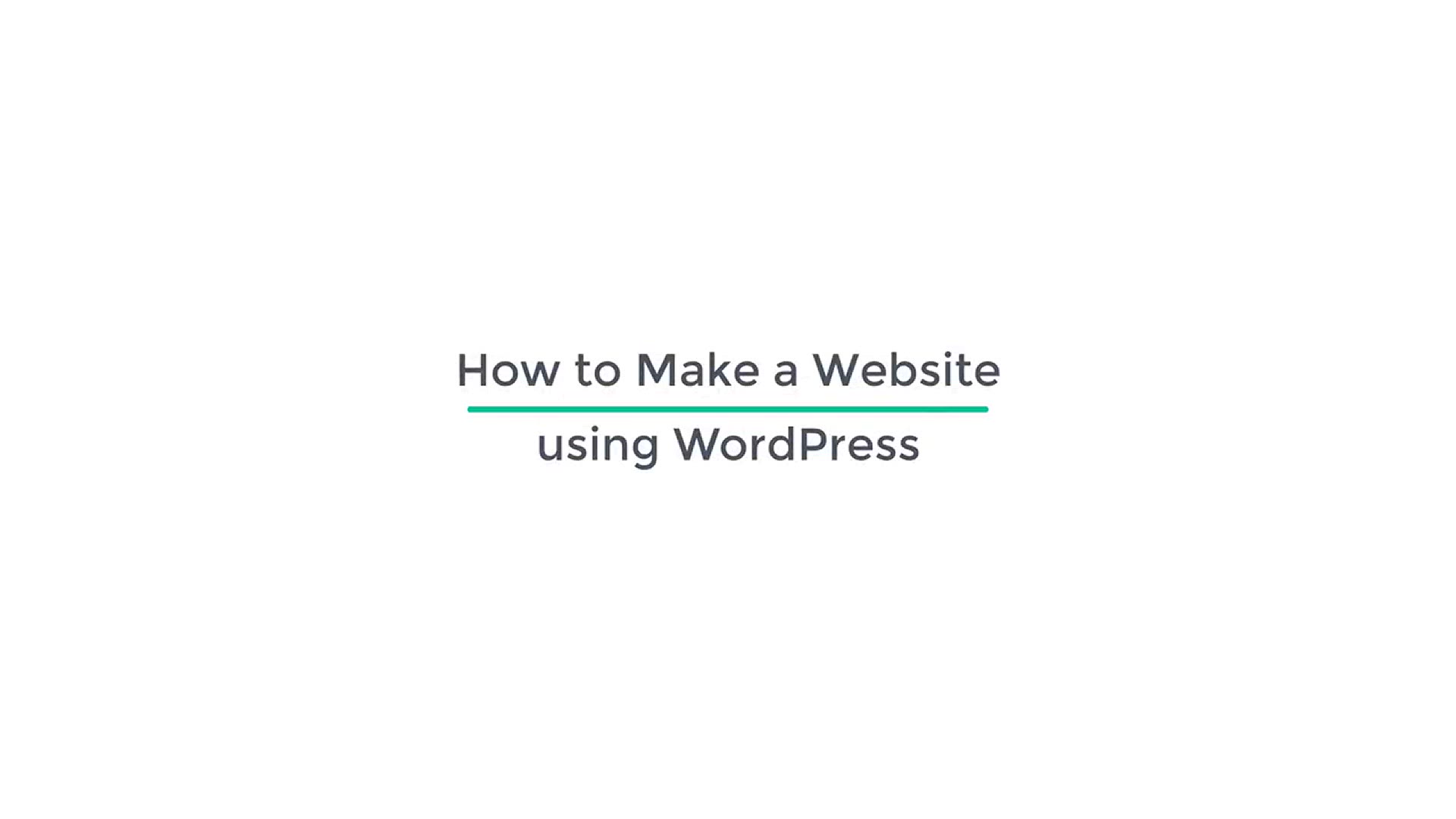 Video thumbnail for How to make a wordpress website simple easy