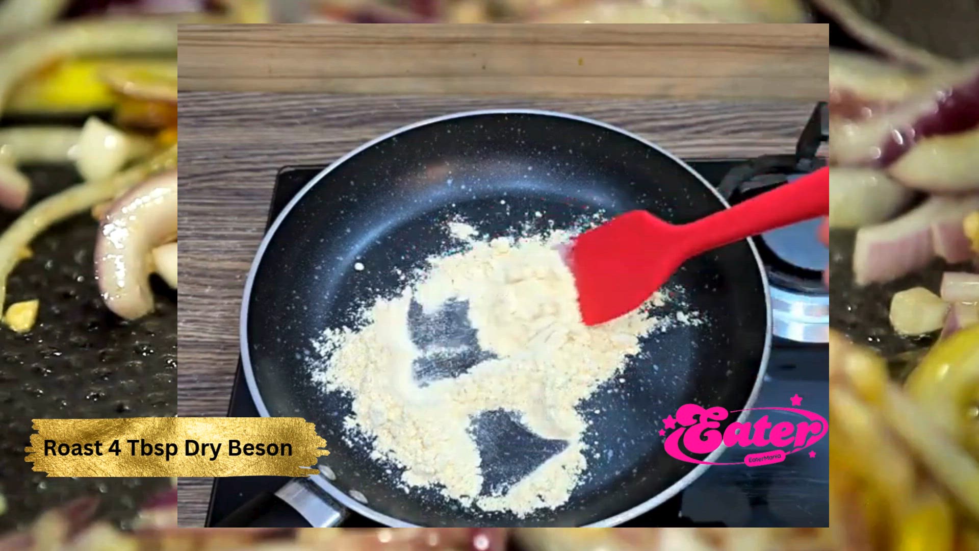 'Video thumbnail for Spicy Roasted Gram Flour & Onion Veg Recipe or Beson Ki Bhaji Recipe '
