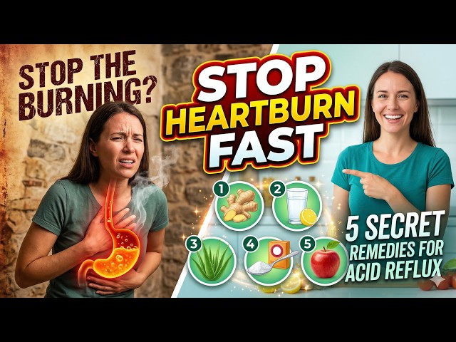 Video thumbnail for Stop Heartburn FAST: 5 Secret Home Remedies For Acid Reflux