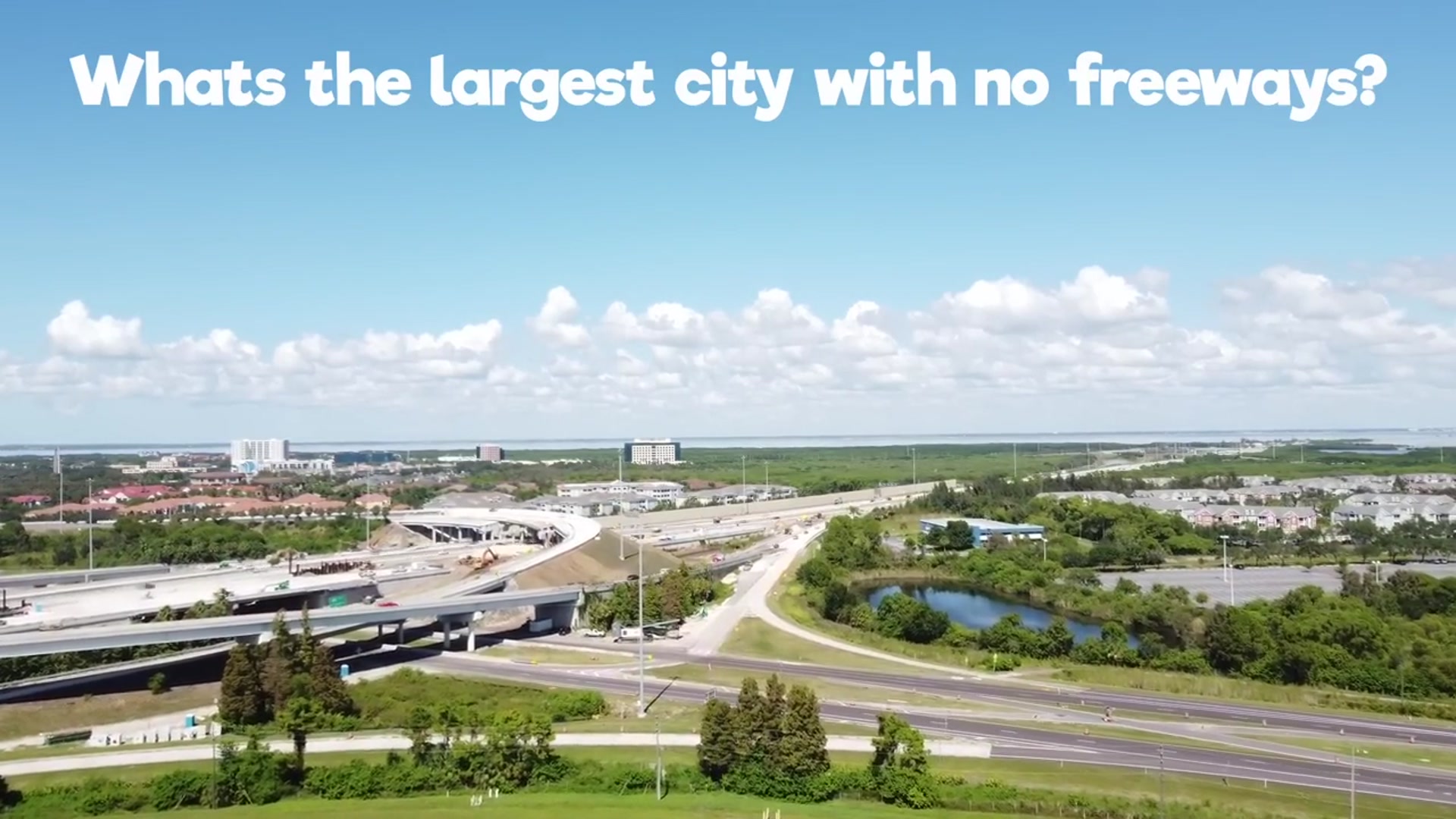 'Video thumbnail for What's The Biggest US City With No Freeways?'