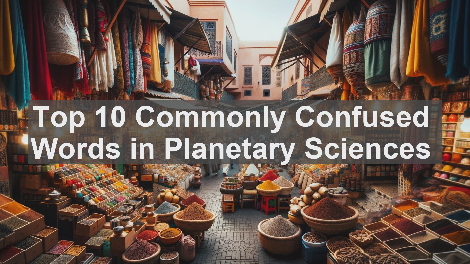 'Video thumbnail for Top 10 Commonly Confused Words in Planetary Sciences'