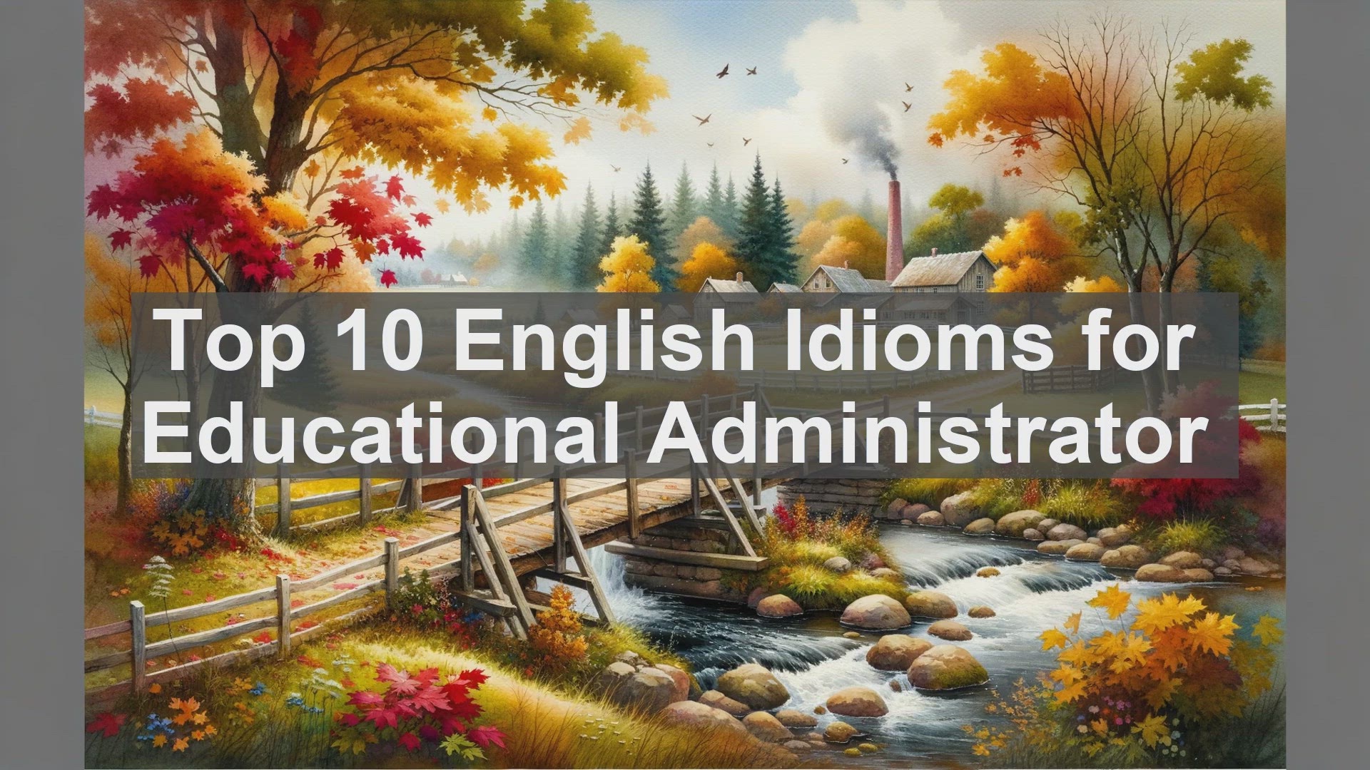 'Video thumbnail for Top 10 English Idioms for Educational Administrator'