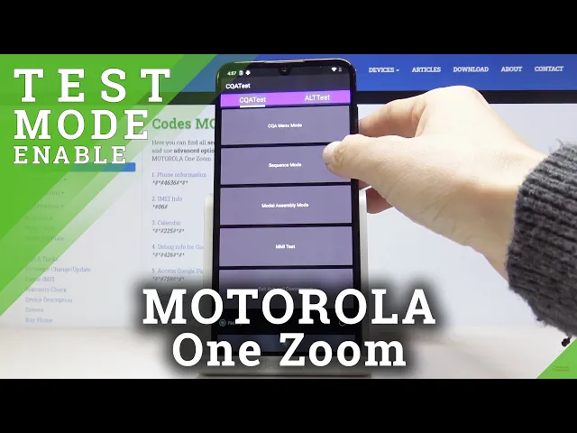 Video thumbnail for How to Open Engineering Mode in MOTOROLA One Zoom – Enter Service / Test Mode