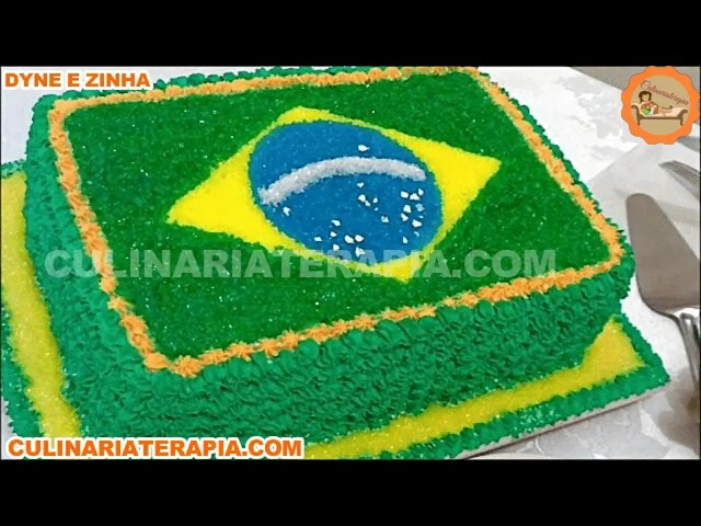 Video thumbnail for O Bolo Bandeira do Brasil Mais Famoso e Bonito Que Você Vai Ver Hoje! Culinariaterapia.com