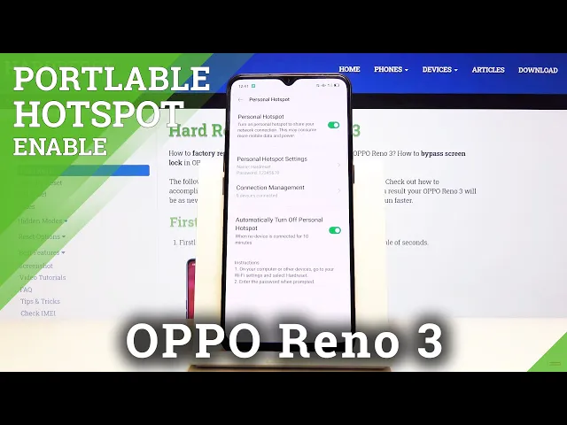 Video thumbnail for How to Activate Portable Hotspot in OPPO Reno 3 – Share Wi-Fi / Set Up Mobile Hotspot