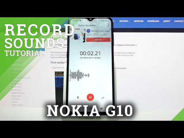 Video thumbnail for How to Record Sounds on NOKIA G10 - Use Voice Recorder