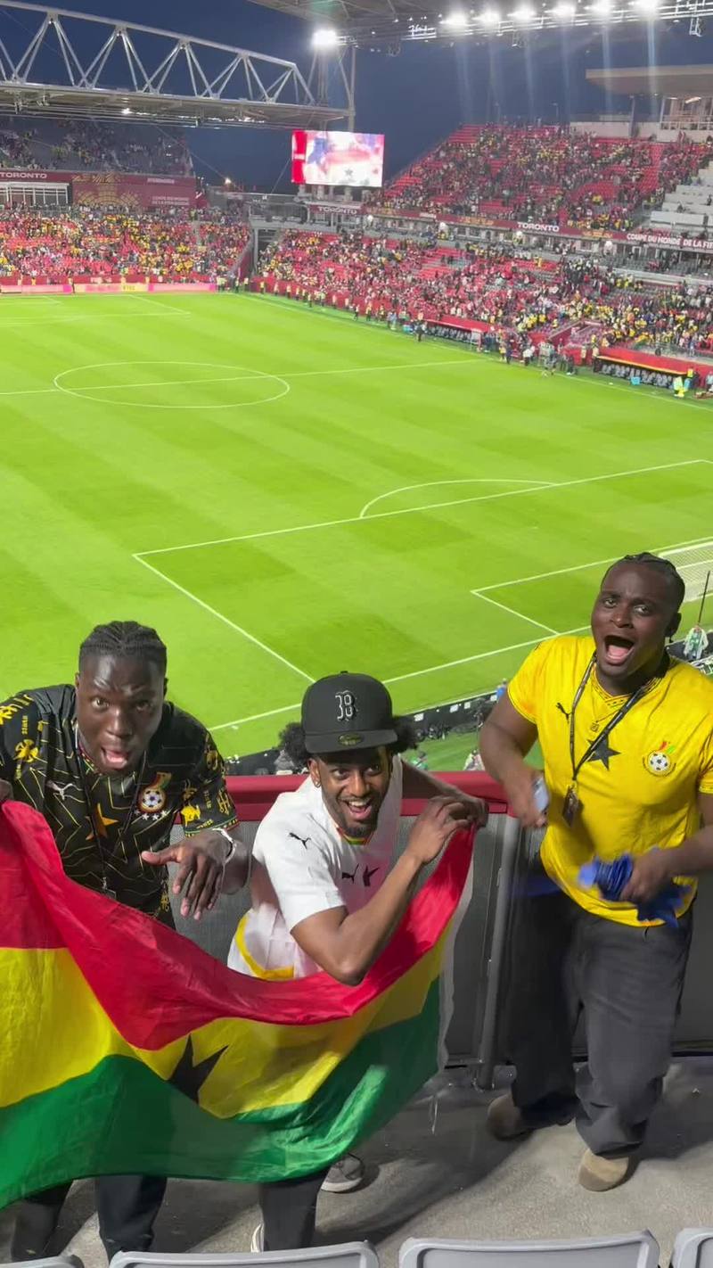 Video thumbnail for Ghana Fans Ignite the Stadium after FIFA 2026 Victory