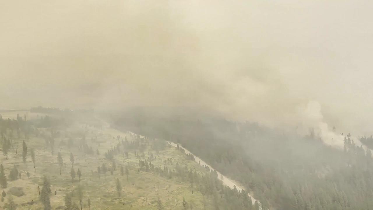 Video thumbnail for US: WASHINGTON: Spokane wildfire firefighting efforts continue.