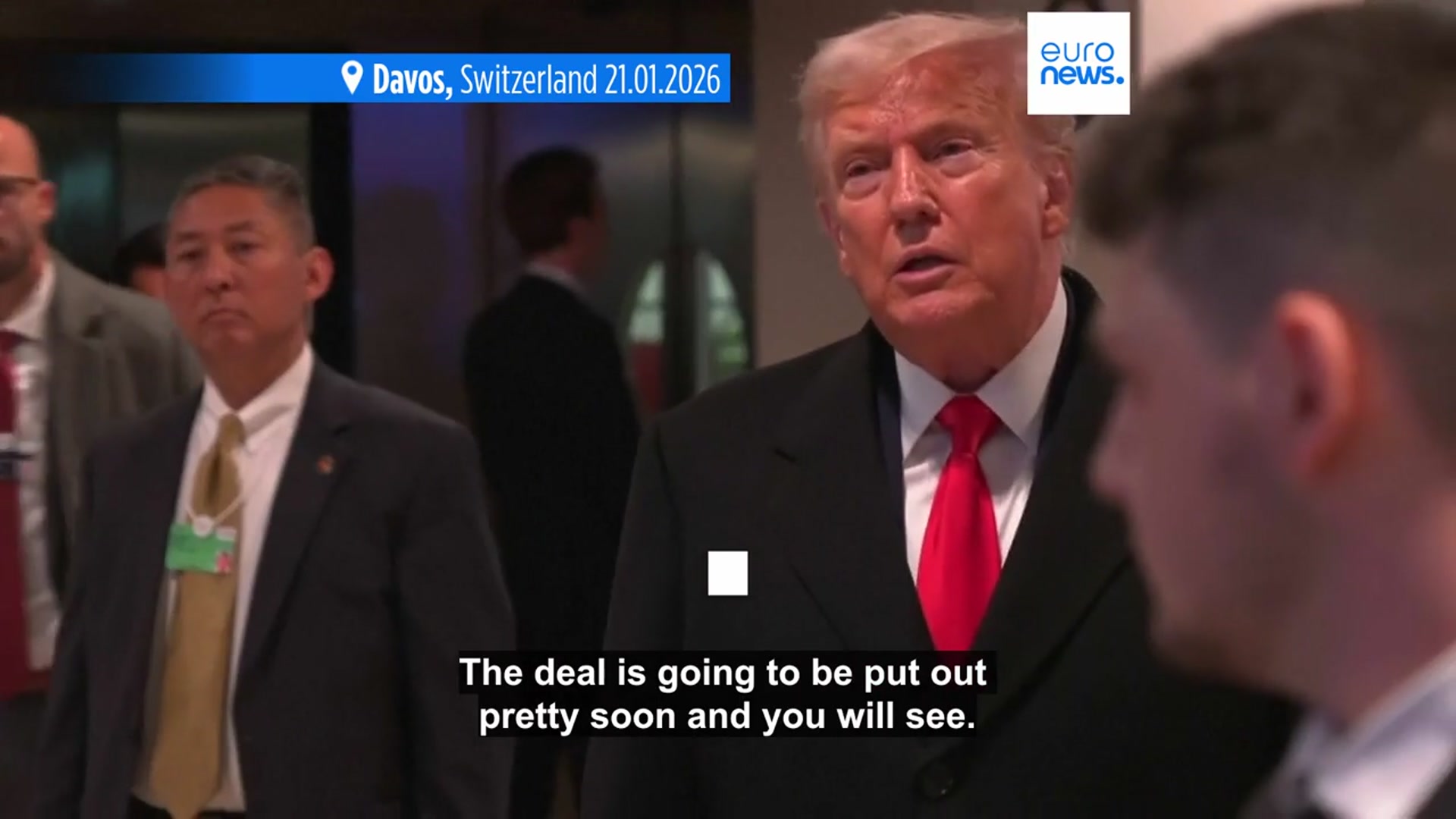 Video thumbnail for Trump suspends European tariffs after 'framework' Greenland deal agreed