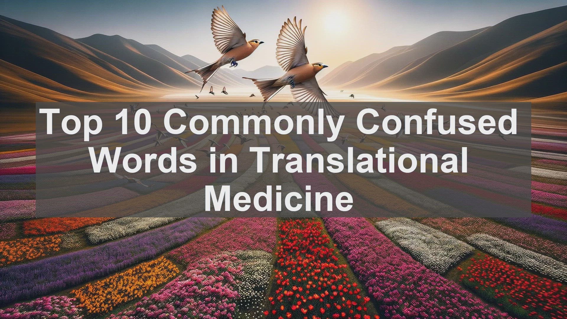 'Video thumbnail for Top 10 Commonly Confused Words in Translational Medicine'