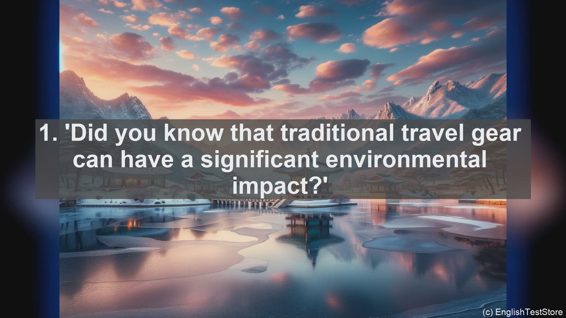 'Video thumbnail for Top 10 Sentences for Understanding EcoFriendly Travel Gadgets'