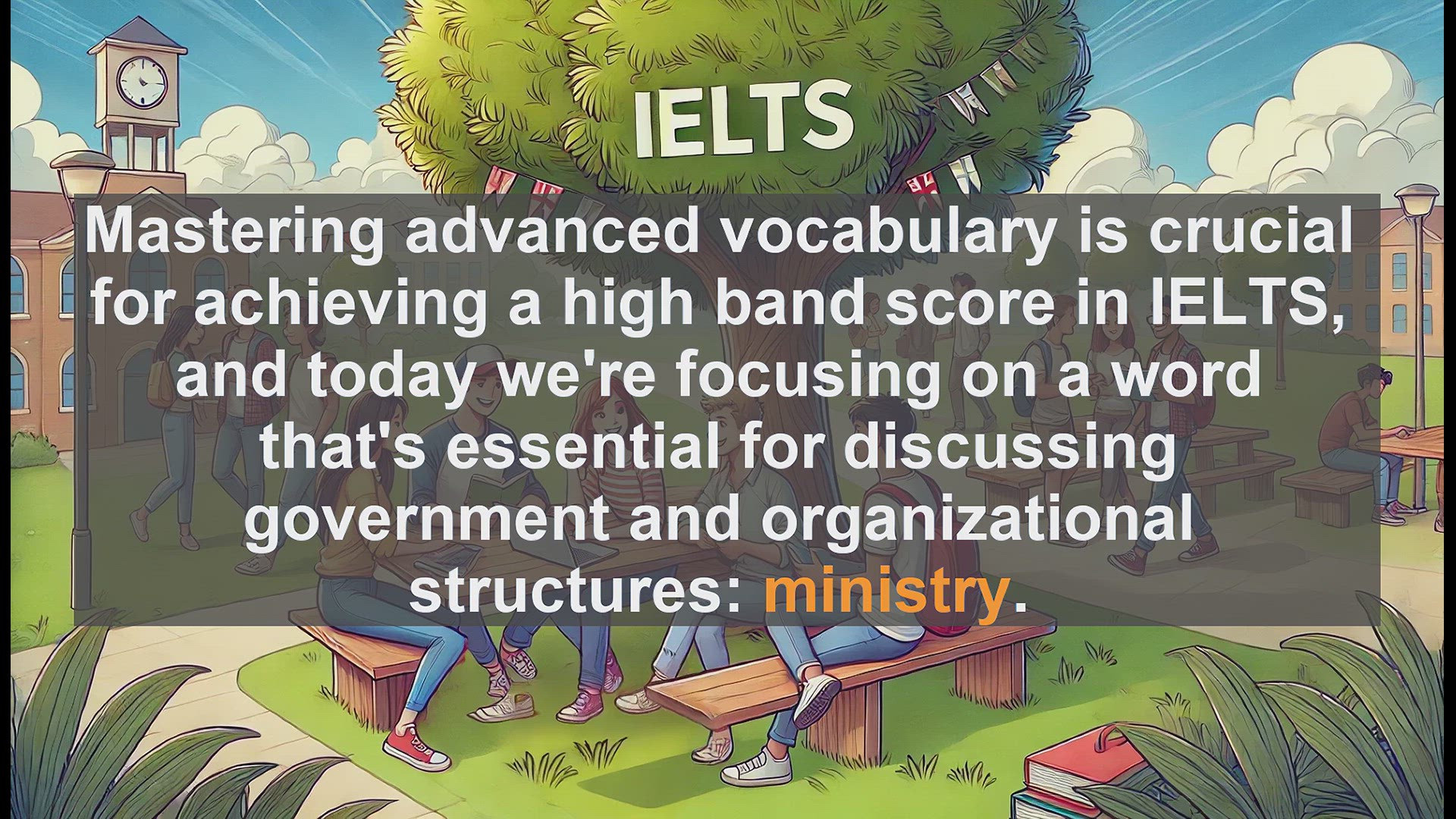 'Video thumbnail for 5000 Must Know IELTS 8.0 Vocabulary - IELTS Vocabulary: Understanding and Using 'Ministry' Correctly'