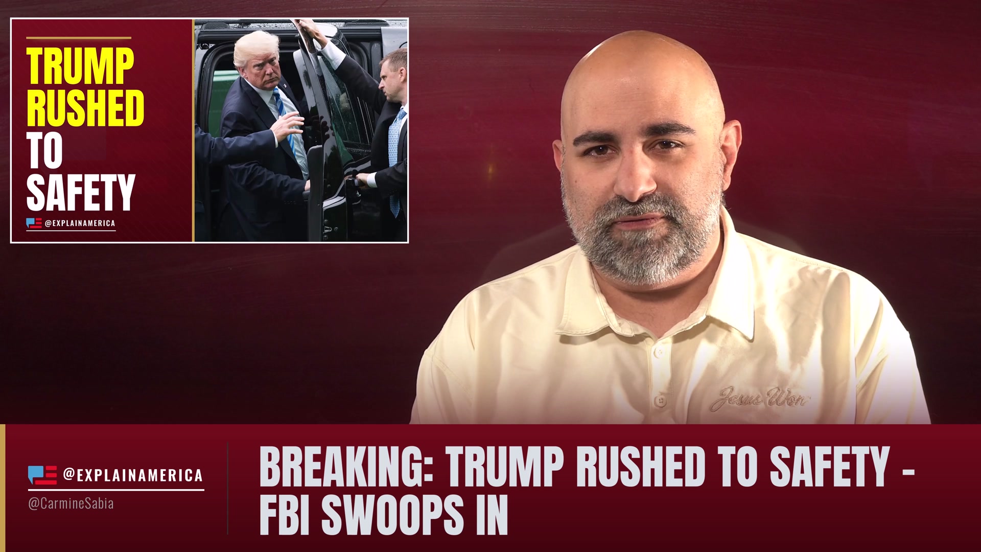 Video thumbnail for BREAKING: Trump Rushed To Safety - FBI Swoops In