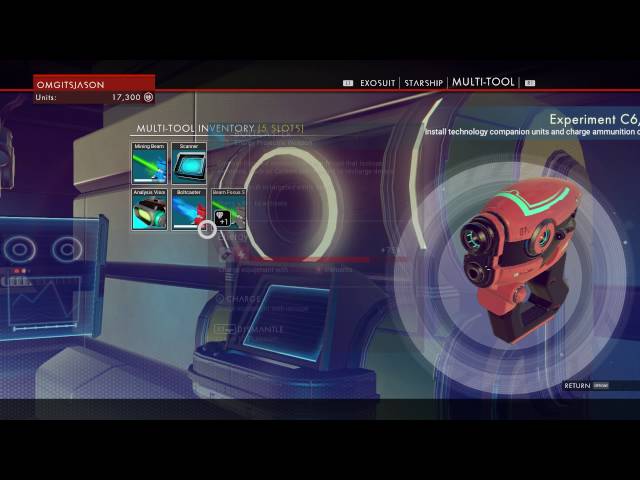 Video thumbnail for No Man's Sky - Oogendel-Zuhen Nagmain: Craft Beam Focus Sigma Mining Companion Gameplay PS4