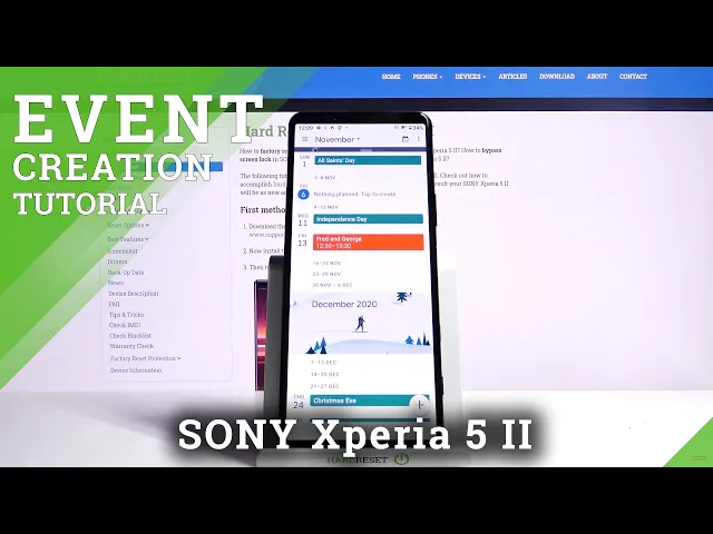 Video thumbnail for Sony Xperia 5 II   Add event to calendar