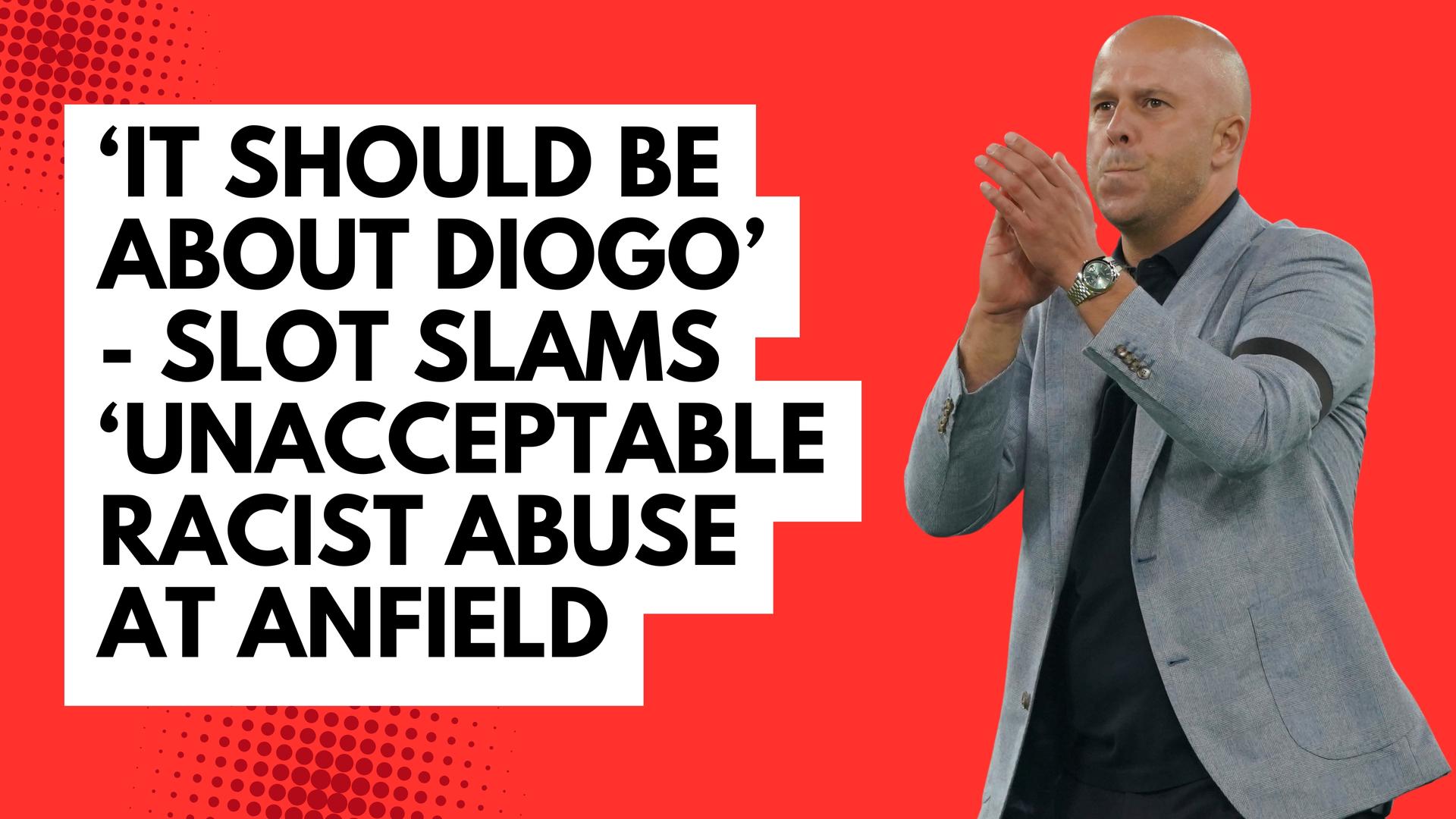 'Video thumbnail for Slot on emotional Mo Salah and racial abuse at Anfield'