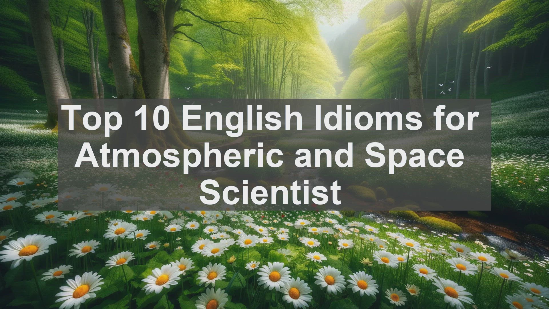 'Video thumbnail for Top 10 English Idioms for Atmospheric and Space Scientist'