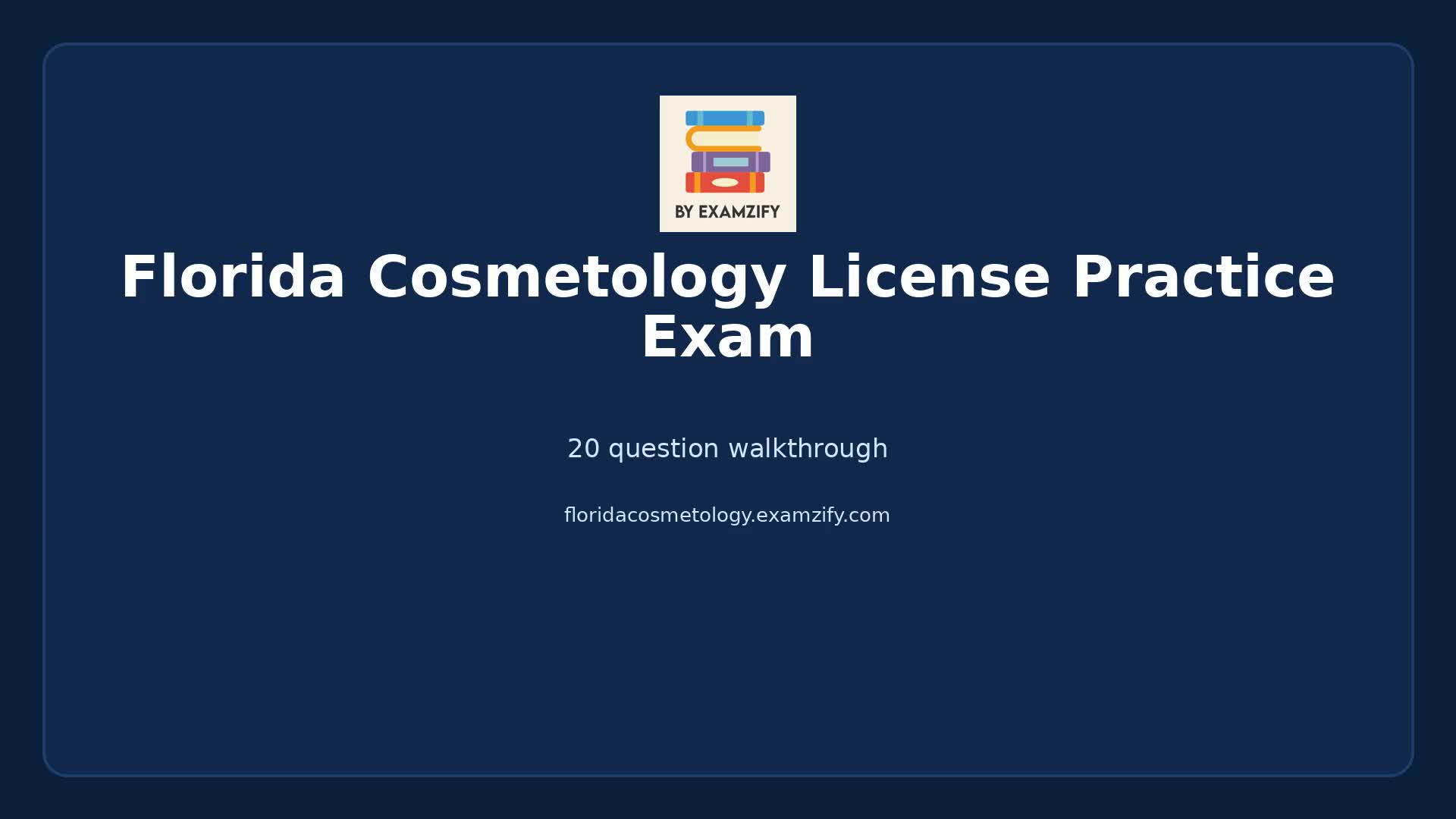 Video thumbnail for Florida Cosmetology License Practice Exam