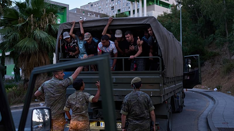 Video thumbnail for Moroccan authorities say they have beefed up security at Ceuta border