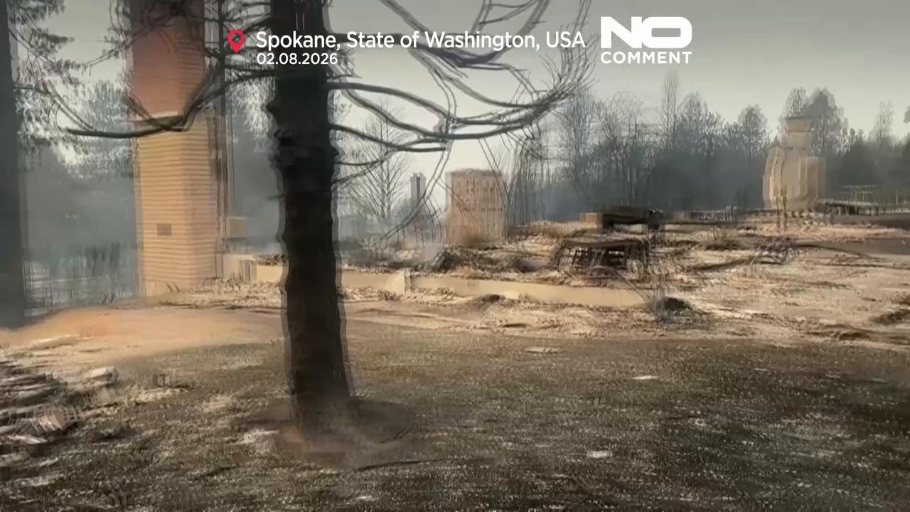 Video thumbnail for Wildfires destroy hundreds of homes near Spokane, Washington