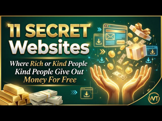 Video thumbnail for 11 SECRET Websites Where Rich or Kind People Give Out Money For Free