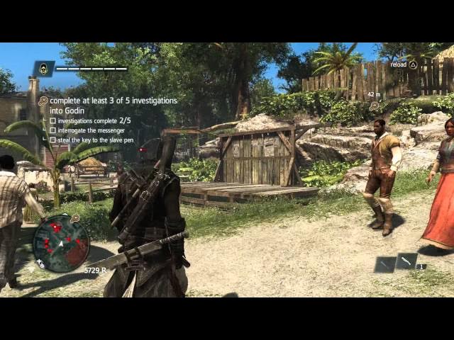 Video thumbnail for Assassins Creed IV Freedom Cry - A Scientific Inquiry: Fisherman Job Steal Key & Free Slaves PS4