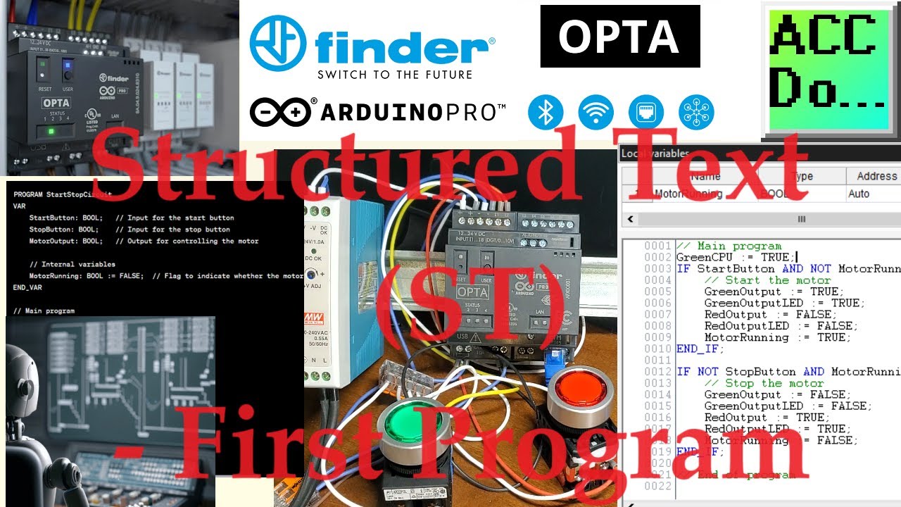 'Video thumbnail for Arduino OPTA PLC - Structured Text ST First Program'