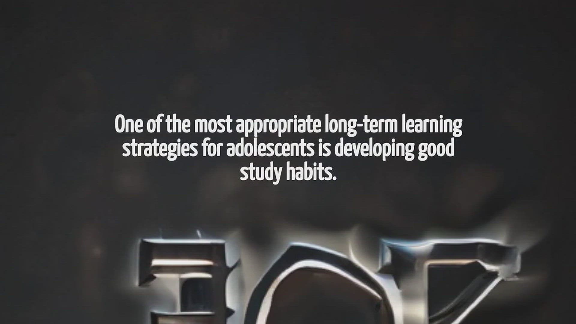 Video thumbnail for What Are Some Of The Most Appropriate Long-term Learning Strategies For Adolescents?