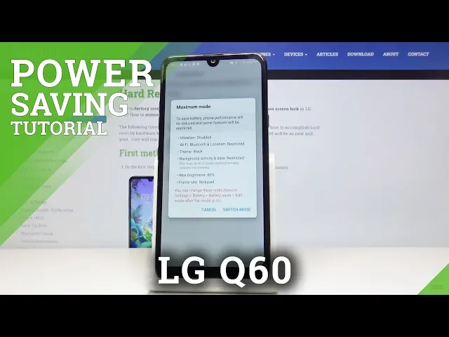 Video thumbnail for How to Extend Battery Life on LG Q60 – Enable Power Saving Mode