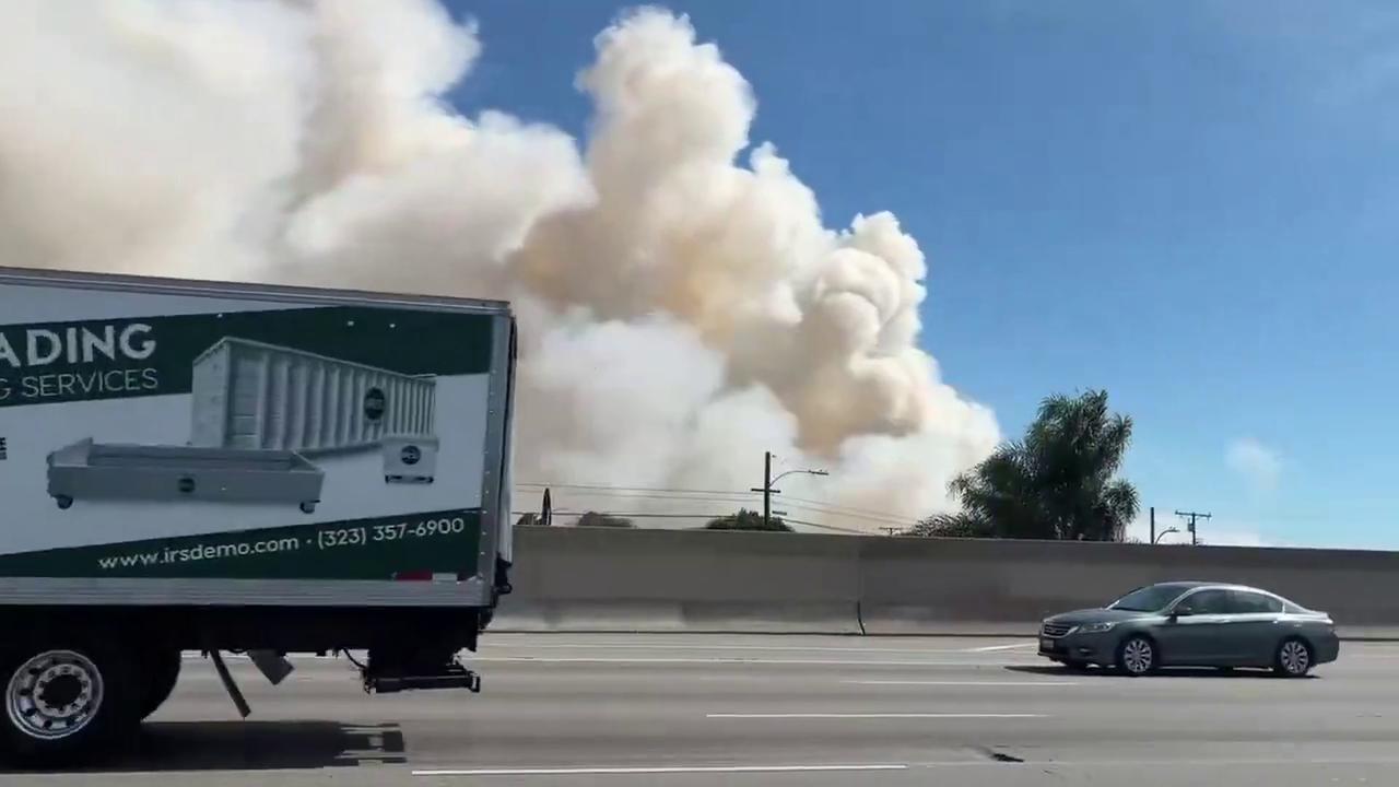 Video thumbnail for US: Emergency Declared as Boyle Heights Fire Continues to Burn in Los Angeles 3.