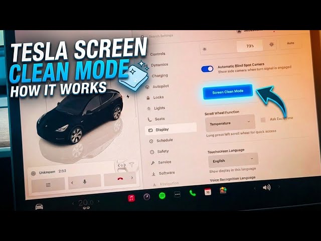 Video thumbnail for Tesla Screen Clean Mode – How It Works & How to Use It