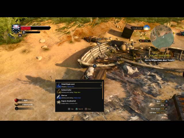 Video thumbnail for The Witcher 3: Wild Hunt - Loot: Quick Silver, Vrihedd Brigade Sword, Leshen Decoction, Broad Bolt